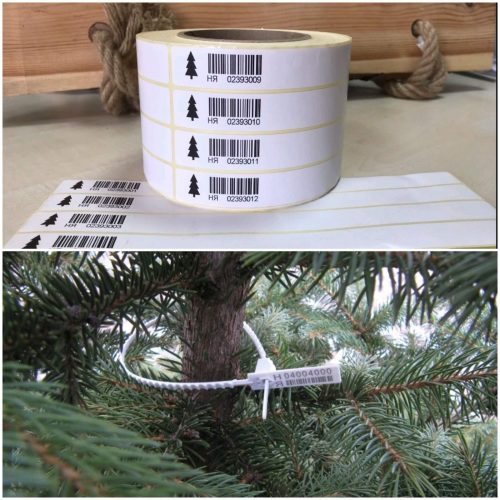 Новорічні ялинки та їхнє маркування бирками серії НЯ